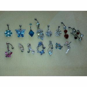 19 piece belly button jewelry set